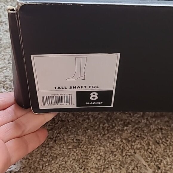 Brand New Banana Republic Black Suede Tall Shaft Block Heels - Picture 12 of 13